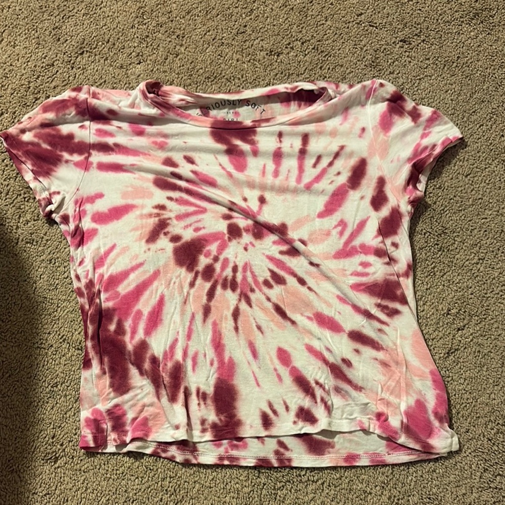 Pink and White Tie-Dye T-Shirt